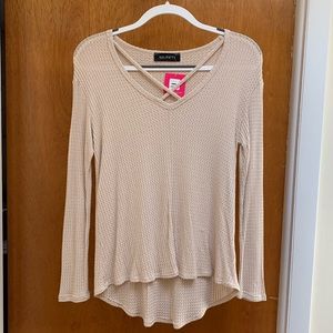 Cream Long-Sleeved Shirt: NEVER WORN